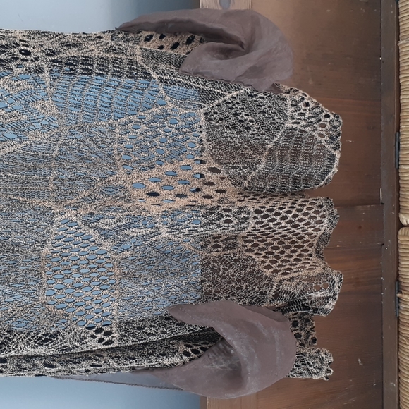 Sheer brown crochet vest Large - Picture 5 of 8